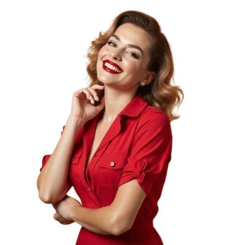 Pinup Sempre sorrindo com PinkBot, Bot de automação de vendas no Telegram Imagem de Uma Mulher Ruiva mostrando o painel de vendas do PinkBot no Telegram, Pinkbot é um Bot e Sistema de Vendas no Telegram